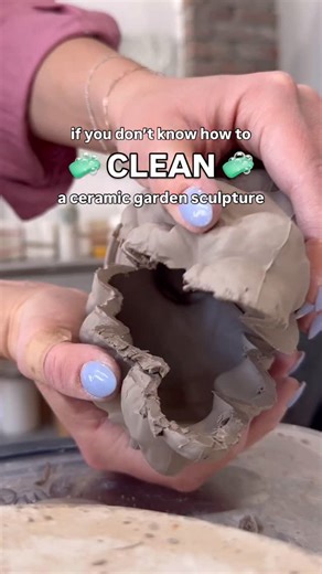 How to clean your ceramic gardening tool ⬇️ 1. Fill with coarse salt and isopropyl alcohol 2. Cover holes and shake 3. Pour off cleaning solution 4. Use “craft” cleaners (IYKYK) to scrub the holes 5. Repeat as needed For our studio series/solid color/glaze-only pieces, yes, you can also dump all of that into a ziplock bag and shake it around. If your ceramic sculpture is hand painted with 22k gold or mother of pearl luster, stick to the method listed at the top. You don’t want to soak or use abr