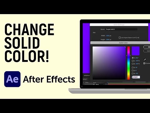 How to Change Solid Color and Properties in Adobe After Effects