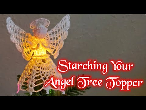 Starching The Angel Tree Topper | How to Starch your Angel Tree Topper | Pinning and Attaching