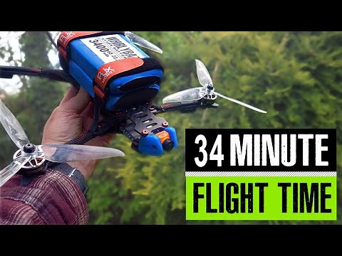 GEPRC Crocodile 7 long duration, long range fpv quad // 6s 18650 li-ion battery testing