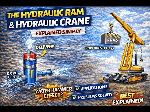 Hydraulic Ram & Hydraulic Crane | Working Principle Explained