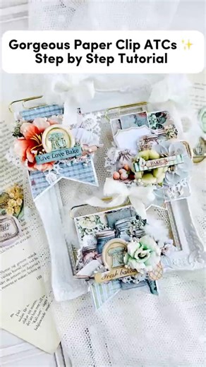 DIY ATC Paper Clip Charms | Easy Scrapbooking Embellishments with ‘The Home Baker’ #scrapbooking
