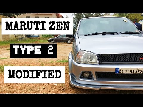 MARUTI SUZUKI ZEN MODIFIED | TYPE 2 ZEN | CUSTOM BODY KIT | FULL HEADERS BY RAJ | BANGALORE CARS