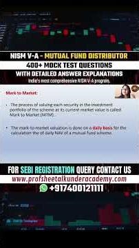 Mark to Market Explained in Mutual Funds | NISM V-A #MTM #MFLearning