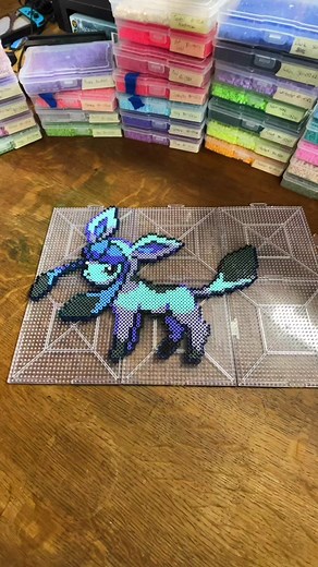 Creating a Glaceon Perler Bead Masterpiece | Pokemon Perler Beads