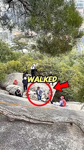 He Climbed This Slope Without the Rope #shorts