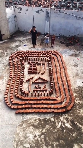 watch 10 hours brick domino falling sound 😮 #domino #satisfying #bricks #amazing #shortsfeed