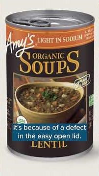 Amy's Kitchen soup recalled over defective lid