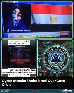 🎥 "Live TV Hijacked!" 📺 Egyptian hacker Ahmed Osman interrupts a broadcast with a patriotic message.� 🔹 Message on screen: "We reject the displacement of Gaza residents!"� 🇪🇬 Egyptian anthem & flag replaced the guests on TV. Iranian Hackers’ Massive Data Breach 💻 "2.1TB of Israeli Police Data Leaked!"� 🛑 Iranian-backed Hanzala hacker group infiltrates Israeli police databases.� 🔹 Leaked data: Employee records, weapons inventory, court files.� ⚠️ Israel arrests two soldiers over espionage