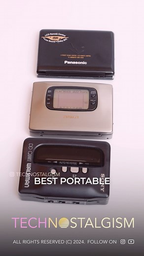 Tech Nostalgism on Instagram: "These are three of the most famous portable cassette players ever made. The Sony DD9 walkman, the Aiwa HS-PX1000 and Panasonic RQ-S80. Which one’s your favourite? #Aiwa #hspx1000 #Sony #DD9#walkman #Panasonic #RQ-S80 #vintage #tape #tech #hifi #nostalgia #headfi #cassetteculture #portable #cassette #tape #retro #vintagestyle #vintageculture #music #cassette #tapeculture #travel #technostalgism"