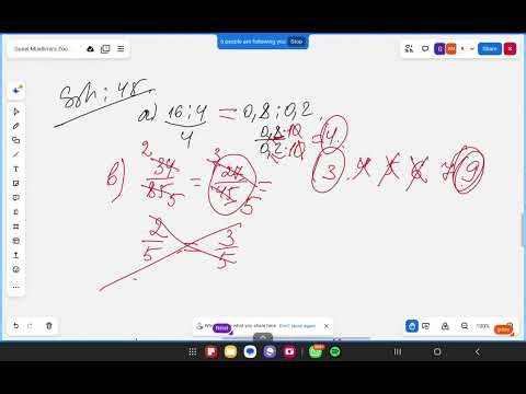 Tənasube aid testlər 6ci siniflər