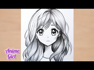 Beautiful Anime Girl Drawing | Aesthetic Shading & Hair Details