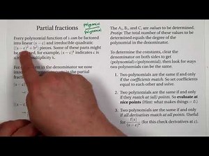 Practice with partial fractions (Diff. Eq.; Lecture 3-3; Spring 2026)