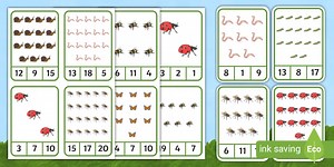 Minibeasts Number Recognition to 20 Peg Activity