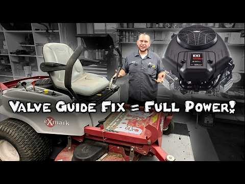Zero Turn No Power Bogging Down Or Dies Under A Load - Easily Fix Valve Guide On Briggs Intek V Twin