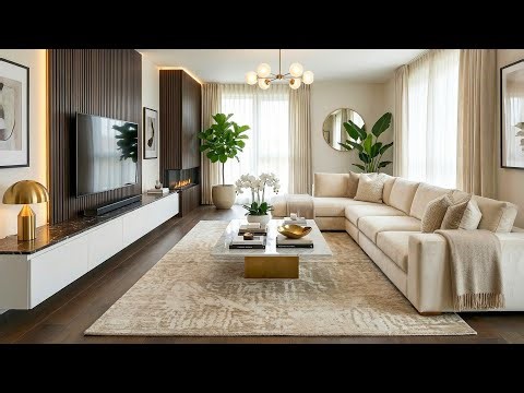 Trendy Modern Living Room Decorating Ideas 2026 | Luxury Sofa Set Designs | TV Wall Decorations