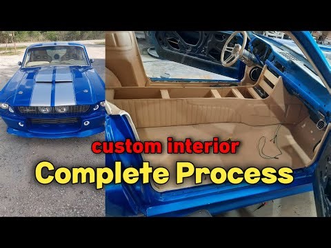 Complete Process - complete custom leather interior in a 1967 Mustang Fastback