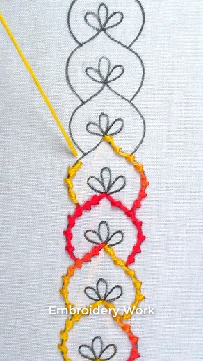 4.2M views · 31K reactions | Exclusive borderline embroidery pattern #reelsfypシ #fbyシvideo #reel #embroidery #satisfying #trending #viralvideoシ #trend #fypシ゚viralシ #love #viral #fypシ゚ #fb #reelsviral #reelsvideo #follower | Embroidery Work | Facebook