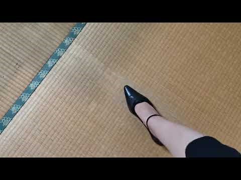【音フェチ】君とハイヒール 初!!畳の上を歩く 畳との初コラボに緊張を隠せない I'm in a Japanese-style room.