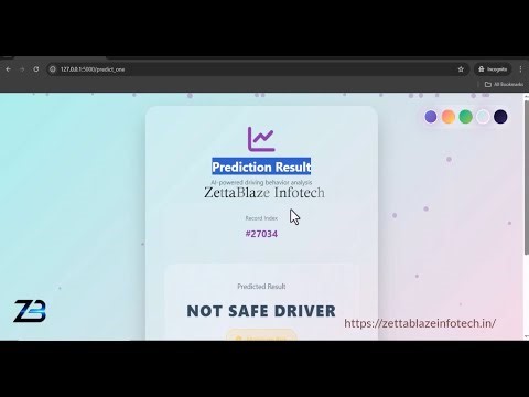 Safe Driver Tracker Using Python Flask Web Application - Final Year Project | ZettaBlaze Infotech