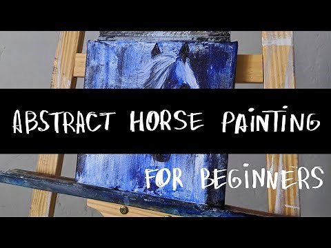 Abstract Horse Painting Tutorial for Oil painting or Acrylic | For Beginners