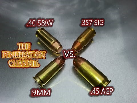 40 S&W vs. 357 Sig vs. 9MM vs. 45 ACP (Part 2) (FMJ Aluminum Test)