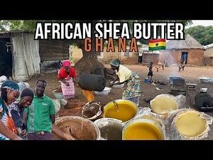 The MAKING of Authentic AFRICAN SHEA BUTTER in an African Village Life || Ghana