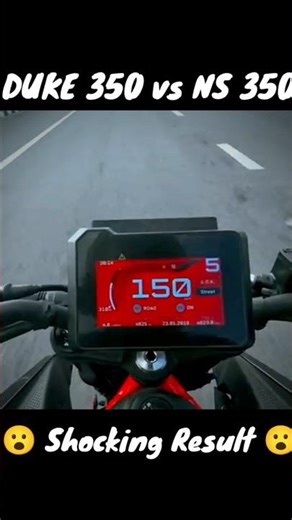 Ktm duke 350 vs Pulsar ns 350 top speed test 🔥 #duke390 #ns400 #topspeed #shorts