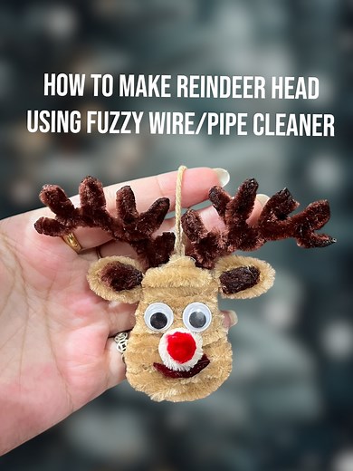 How to make Reindeer Head using Fuzzy Wire/Pipe Cleaner. Reindeer Head Tutorial. Christmas Tutorial Series(S7). #fyp #fypシ゚viralシ #foryouシ #keychains #reindeer #rudolphtherednosedreindeer #diyreindeer #pipecleaners #pipecleanerart #pipecleanercrafts #tutorial #diy #Christmas #christmasdecor #christmasgifts #christmastree #wreathmaking #crafter #craftersgonnacraft #christmasdecor #craftersofinstagram #craftersoffacebook #wearthaleia #engrtrixie | Wear Thaleia