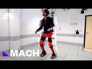 Paralyzed Man Walks With Brain-Controlled Exoskeleton | Mach | NBC News
