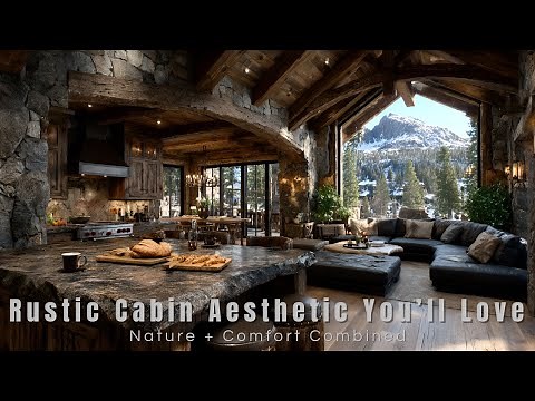 Modern Rustic Mountain Home | Cozy Cabin Decor Meets Nature’s Beauty