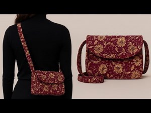 Make a Stylish Sling Bag in 5 Minutes | DIY Shoulder Bag Cutting & Stitching Tutorial