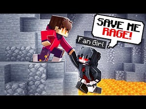 SAVING MY CRAZY FAN GIRL IN MINECRAFT!