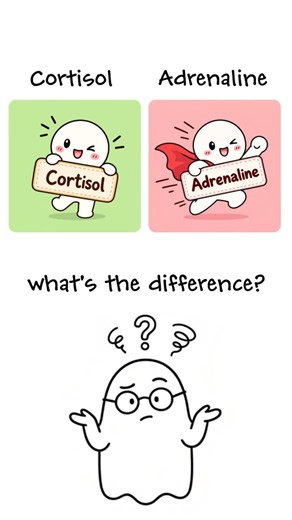 Cortisol vs Adrenaline 🧠 #shorts #psychology #PsychPop