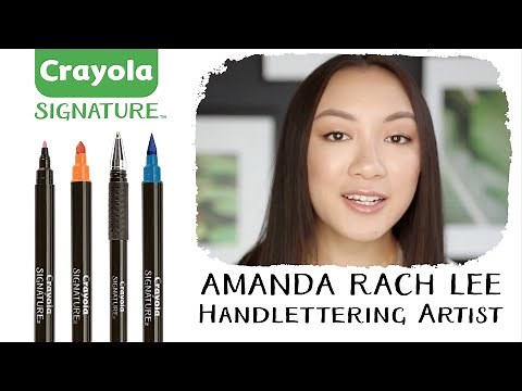Beginner Calligraphy Tutorial || Crayola Signature & AmandaRachLee