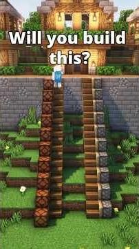 Minecraft Automatic Stairs Tutorial 🔥 Easy Redstone Build (MCPE/Bedrock) #minecraft #shorts