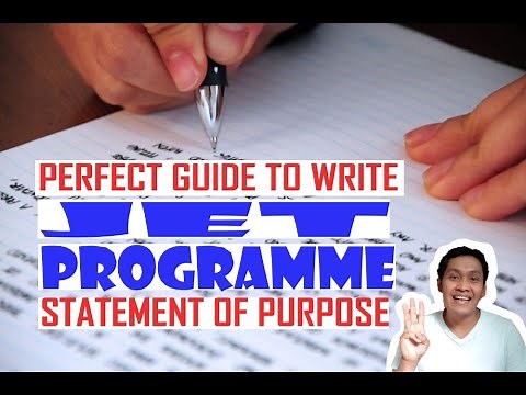 EASY GUIDE IN WRITING YOUR JET PROGRAMME STATEMENT OF PURPOSE | SOP | Statement of Purpose