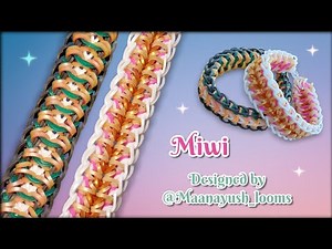 "Miwi" Easy Rainbow Loom Bracelet Tutorial | 3 bars wide