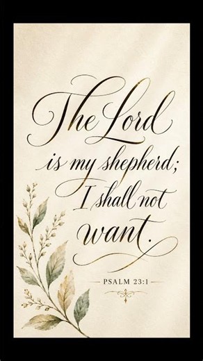 I shall not want