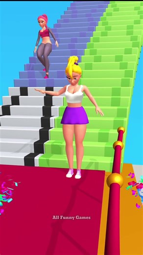 Down Stairs Race 😂 All Funny Games game