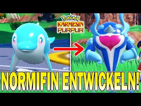 NORMIFIN Fundort & zu DELFINATOR Entwickeln in Pokemon Karmesin & Purpur