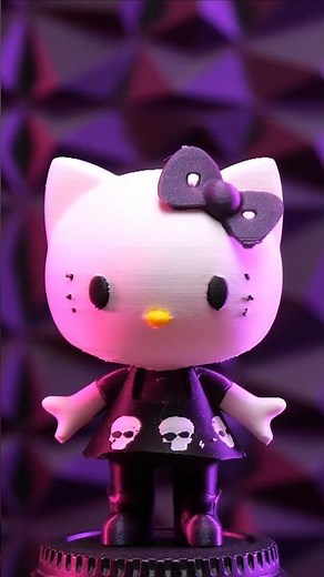 Goth Hello Kitty #3dprinting #bambulab #hellokitty #goth #metal #rock
