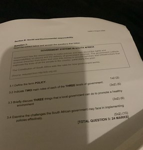 TASK 2: Froject 2025Section B: Social and Environmental respo... | Filo