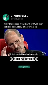 5.8K views · 683 reactions | Steve Jobs shows his commitment to Apple’s core values, and would do anything to protect it. Subtitles by @scriptivox —- Curating wisdom from world's best founders and showing the top 1% of startup advice, handpicked for you. Follow @startupbell for more. #startupbell #startup #business #founder #finance #entrepreneurship #entrepreneur | Startup Bell | Facebook