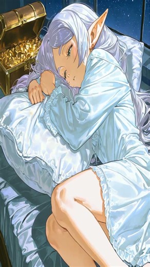 Sleepy Frieren in a Dreamy Night