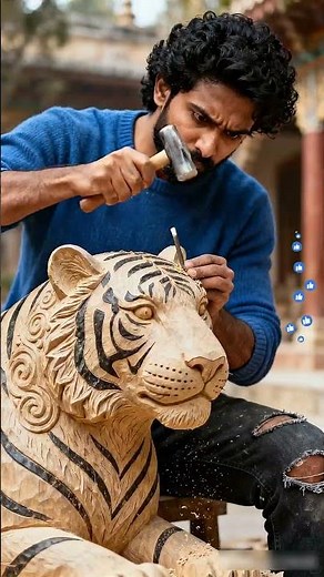 The man made a beautiful house for his wife.🌟