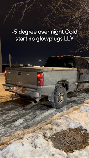 Behindtintedgmc on Instagram: "Truck was sitting for about 17 hours I just need a glow plug module #duramax #lly #coldstart"