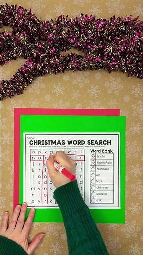Christmas word search for kids #Christmas #wordsearch #kidslearning #printables #xmas #vocabulary