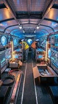 Rusty School Bus to Off-Grid Dream Home #busconversion #solarpanels #diy
