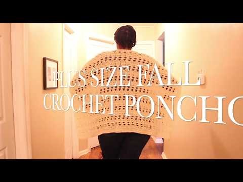 HOW TO CROCHET A PLUS SIZE FALL PONCHO (SIZE 2X) 2 WAYS| Jackie1113